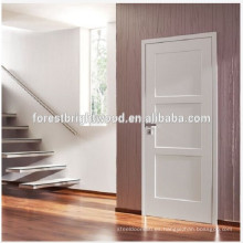 Puertas interiores calientes, precio barato y puertas de madera de los carriles, diseño blanco del moden Puertas interiores del dormitorio